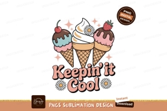 Ice cream cones with fruit and flowers strawberry cherry Product Image 1