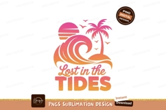 Sunset wave palm tree birds island Product Image 1