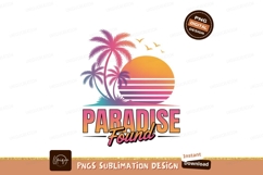 Tropical sunset palm trees and birds image Product Image 1