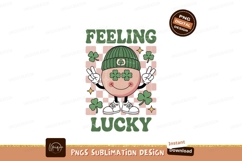 Groovy Smiley Face With Clovers Patrick lucky Product Image 1