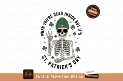 Skeleton wearing beanie and sunglasses peace sign Product Image 1