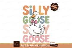 Silly Goose Bow bird white Product Image 1