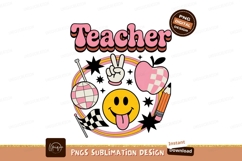 Groovy Teacher Retro Vibes peace sign Product Image 1