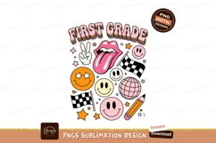 Groovy First Grade Vibes retro smiley Product Image 1
