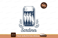 Canned sardines with lemon and leaves fish food Product Image 1