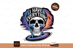 Crying skull with text and colorful clouds tears Product Image 1