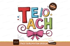 Teacher Appreciation Colorful Illustration Sublimation Png Product Image 1