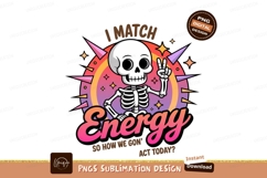 Skeleton peace sign energy gradient image Product Image 1