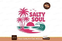 Salty soul beach sunset palms ocean wave Product Image 1
