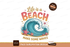 Beach wave starfish text ocean water Product Image 1