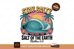 Salty wave sunset palm trees flowers ocean surf Product Image 1