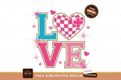 Virtual Love Heart Sublimation PNG Product Image 1