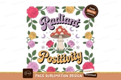 Radiant Positivity Mushroom Floral Border roses leaves Product Image 1
