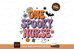 Spooky Nurse Retro Halloween Design Ghost Product Image 1