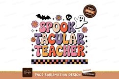 Spooktacular teacher retro groovy design spooky halloween Product Image 1