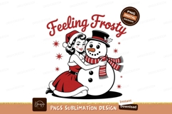 Snowmen kissing festive holiday design snowman winter Product Image 1