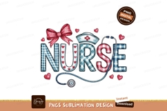 Cute Nurse Design Sublimation Png Product Image 1