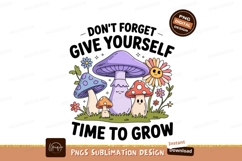 Whimsical Mushroom Friends And Flowers mushrooms cute Product Image 1