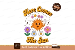 Cheerful sun with flowers and clouds peace music Product Image 1