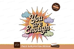 Sun and clouds with inspirational message retro Product Image 1