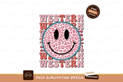 Smiley face leopard print western design image Product Image 1