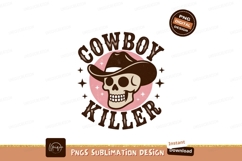 Cowboy skull killer western graphic image Product Image 1