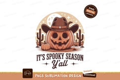 Cowboy pumpkin desert moon halloween Product Image 1