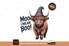 Highland cow witch halloween image Product Image 1