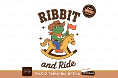 Frog cowboy riding rocking horse ride Product Image 1