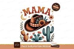 Mama western cowboy hat cactus floral moon image Product Image 1
