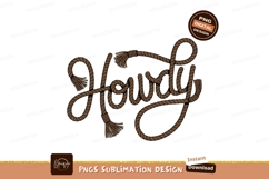 Howdy rope lettering text western Product Image 1