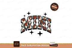 Mini cow print lettering brown Product Image 1