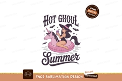 Witch riding unicorn float with drink summer Product Image 1