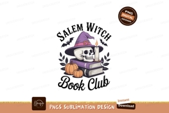 Skull witch hat pumpkins books candle bats image Product Image 1