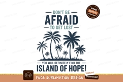 Tropical island palm trees with inspirational quote Product Image 1