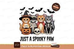 Halloween cats dressed up with pumpkin skull bats image Product Image 1