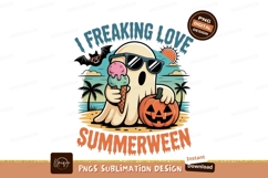 Ghost ice cream pumpkin beach image Product Image 1