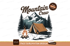 Mountain Crew Camping Scene tent campfire Product Image 1