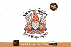 Gnome baking kitchen tools roses image Product Image 1