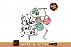 Dancing skeleton baker with whisk and bowl kitchen Product Image 1