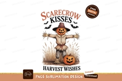 Scarecrow pumpkin harvest wishes halloween Product Image 1