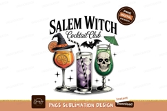 Halloween Cocktails Witch Bat Orange Purple Green image Product Image 1