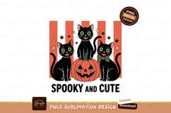Black cats and pumpkin halloween stars Product Image 1