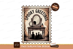 Spooky greetings vanity with bottles mirror perfume Product Image 1