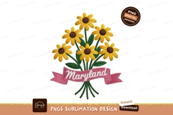 Yellow Flowers Maryland Ribbon brown green Product Image 1