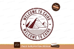 Egyptian pyramids welcome stamp cairo Product Image 1