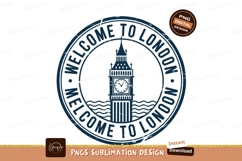 London Big Ben welcome stamp clock tower Product Image 1