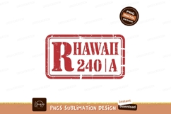 Red distressed rectangle with text Hawaii Product Image 1