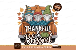 Autumn gnomes sunflowers pumpkins leaves Product Image 1