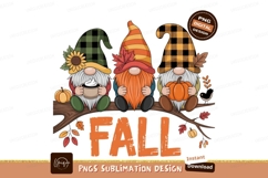 Gnomes holding autumn treats fall pumpkin Product Image 1